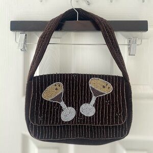 espresso martini beaded bag